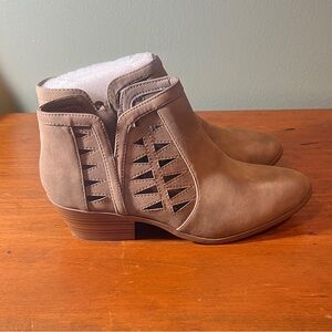 Soda Brown Ankle Booties